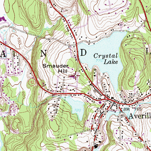 Topographic Map of Lake Avenue Community Church, NY