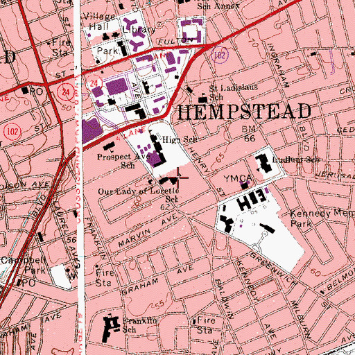 Topographic Map of Alverta B. Gray Schultz Middle School, NY