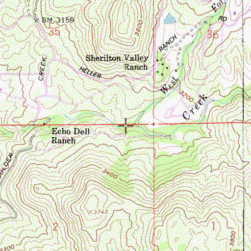 Topographic Map of West Fork King Creek, CA