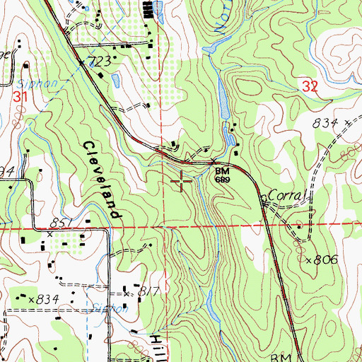 Topographic Map of West Fork North Honcut Creek, CA