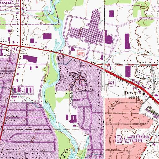 Topographic Map of Buckeye Mobile Home Park, OH
