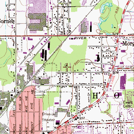 Topographic Map of Forest Grove Mobile Home Park, OH