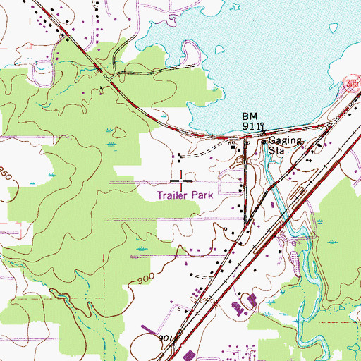 Topographic Map of Lakeview Mobile Home Park, OH