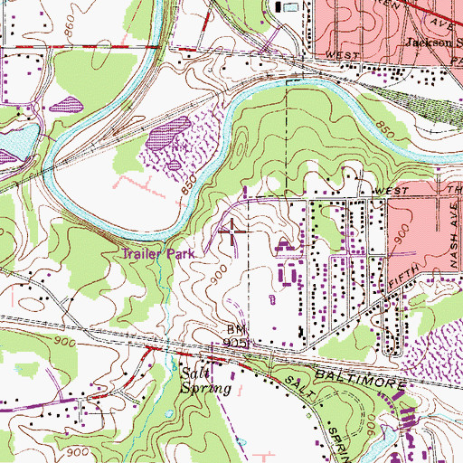 Topographic Map of Lake Park Estates, OH