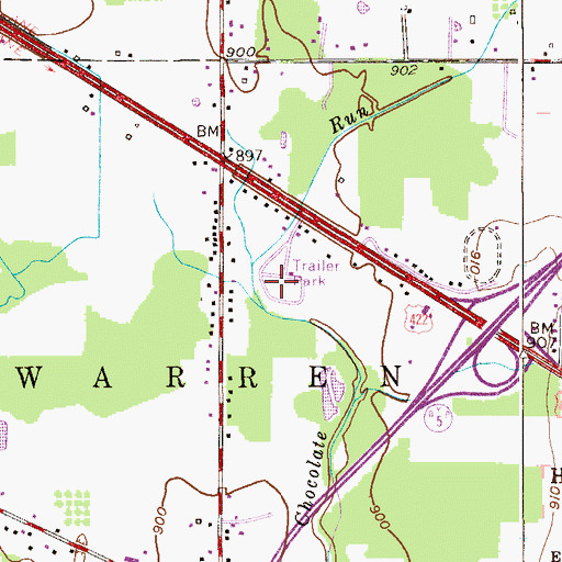 Topographic Map of Pleasant Park Mobile Home Park, OH