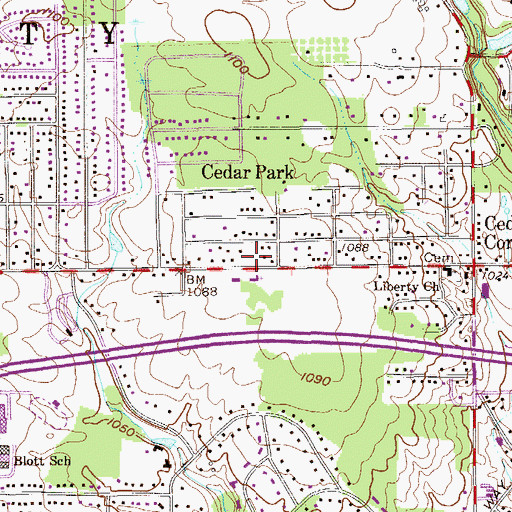Topographic Map of Grimms Mobile Home Park, OH