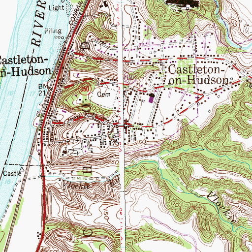 Topographic Map of Trinity Lutheran Church, NY