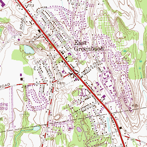 Topographic Map of Greenbush Reformed Church, NY