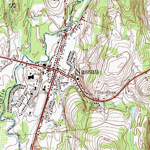 Topographic Map of Saint Mary's Church, NY