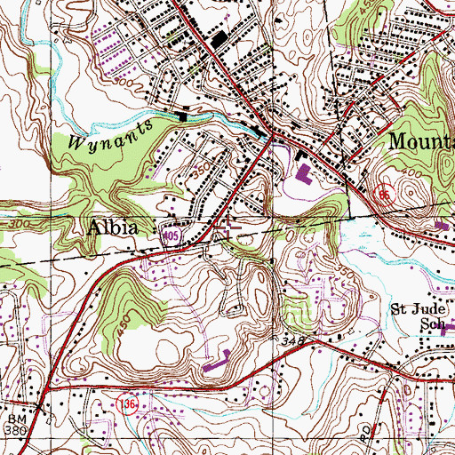 Topographic Map of Third Presbyterian Church, NY