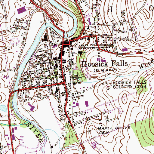 Topographic Map of First United Presbyterian Church, NY