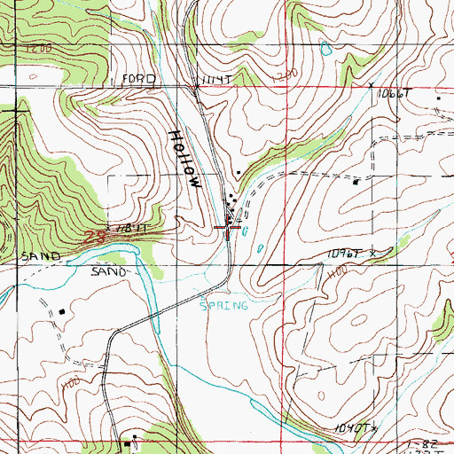 Topographic Map of Blankenship Cemetery, MO