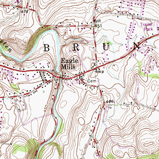 Topographic Map of Hope United Methodist Church, NY