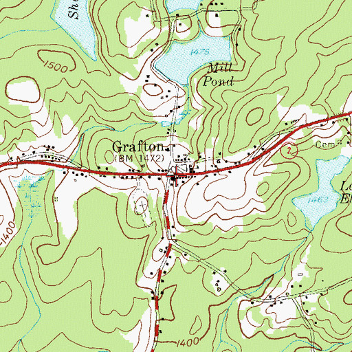 Topographic Map of Grafton United Methodist Church, NY