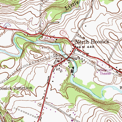 Topographic Map of North Hoosick United Methodist Church, NY