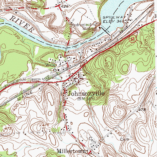 Topographic Map of Christ Church, NY