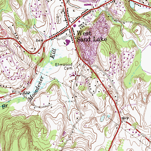 Topographic Map of Salem United Methodist Church, NY