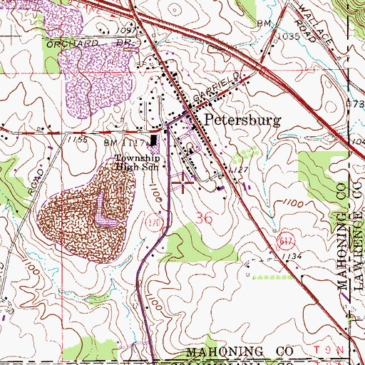 Topographic Map of J And H Mobile Home Park, OH