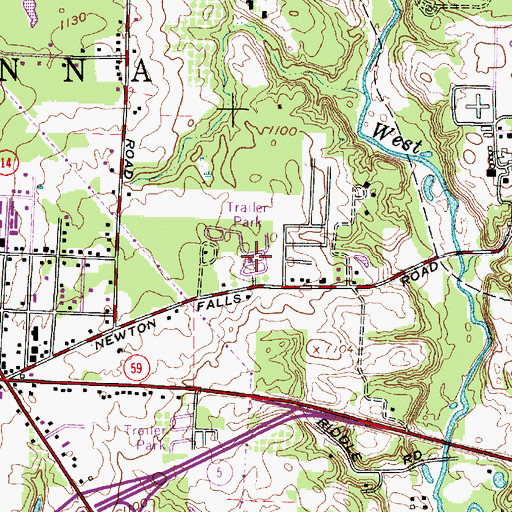 Topographic Map of Fair Acres, OH