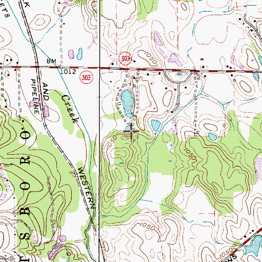Topographic Map of Lakeside Terrace, OH
