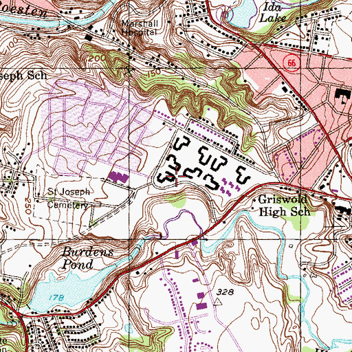 Topographic Map of Saint William's Roman Catholic Church, NY