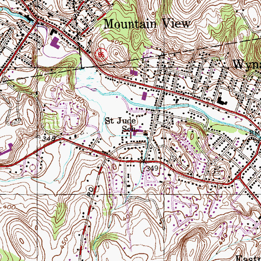 Topographic Map of Church of Saint Jude the Apostle, NY