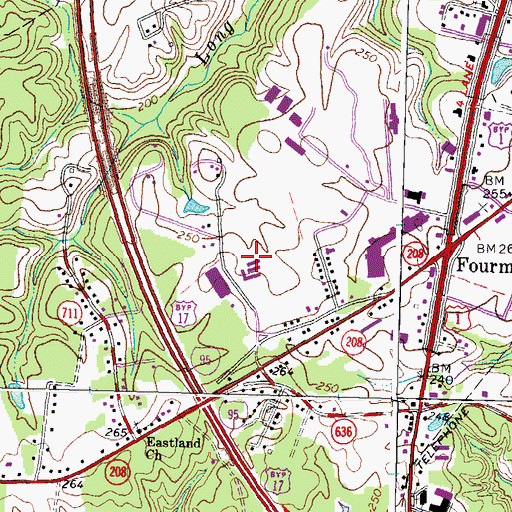 Topographic Map of Four Mile Fork Industrial Park, VA