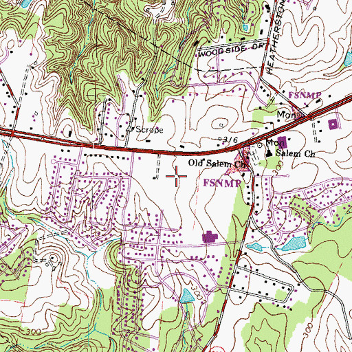 Topographic Map of Ukrops Shopping Center, VA