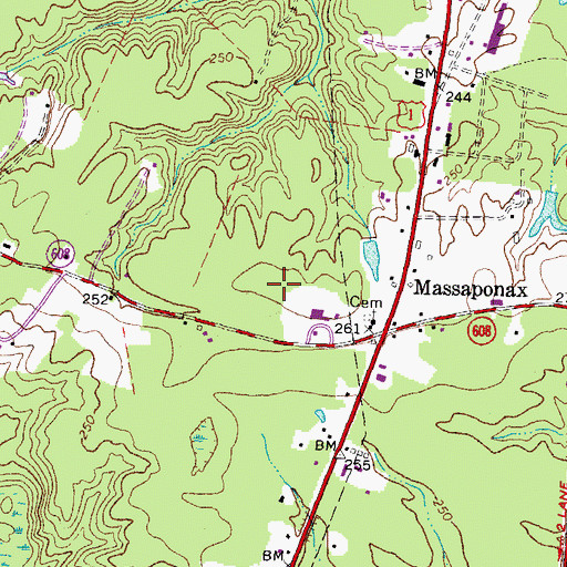 Topographic Map of Central Corridor Business Park, VA