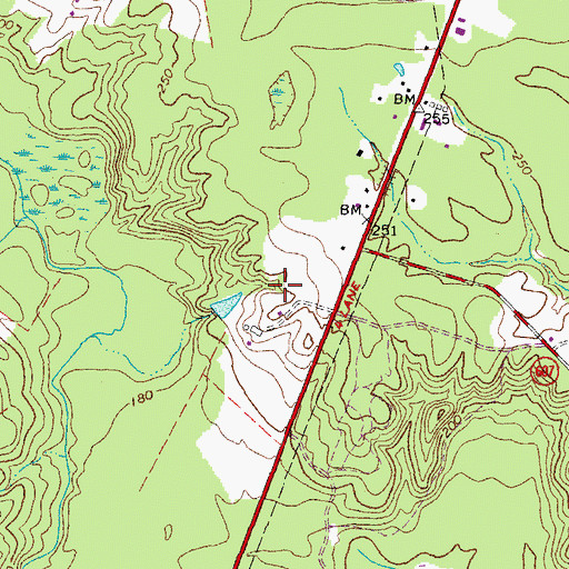 Topographic Map of River Run Business Center, VA