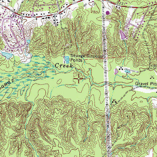 Topographic Map of Lees Hill Golfers Club, VA