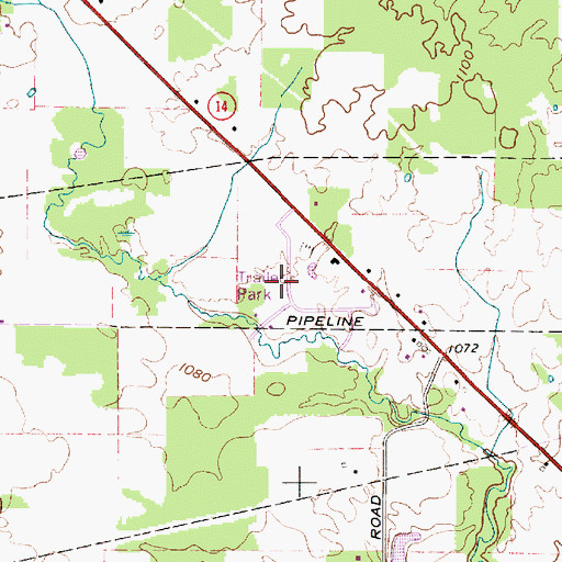 Topographic Map of All Seasons Lake Park, OH