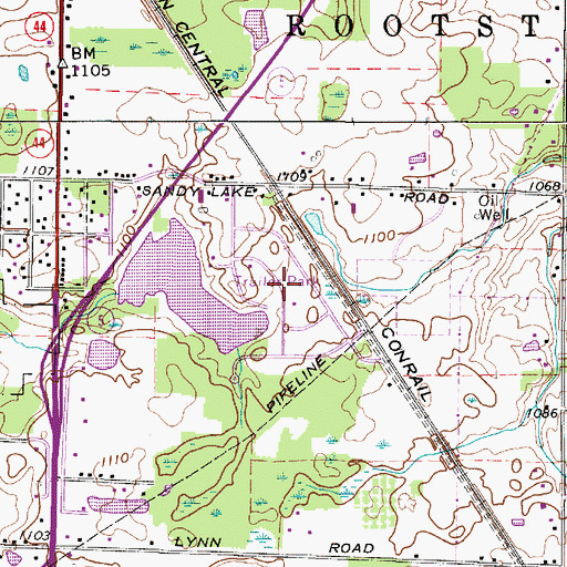 Topographic Map of Valley Hills, OH