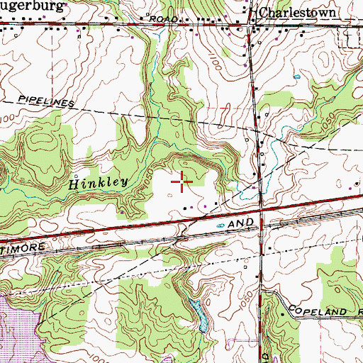 Topographic Map of Countryside Estates, OH
