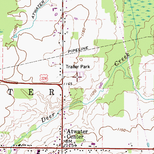 Topographic Map of Countrywide Estates, OH