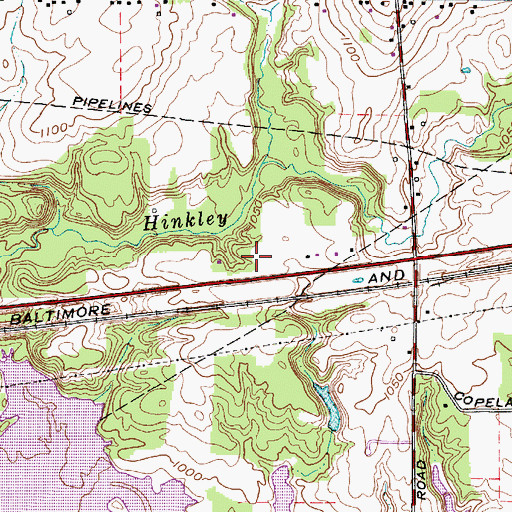 Topographic Map of Edgewood Mobile Home Park, OH
