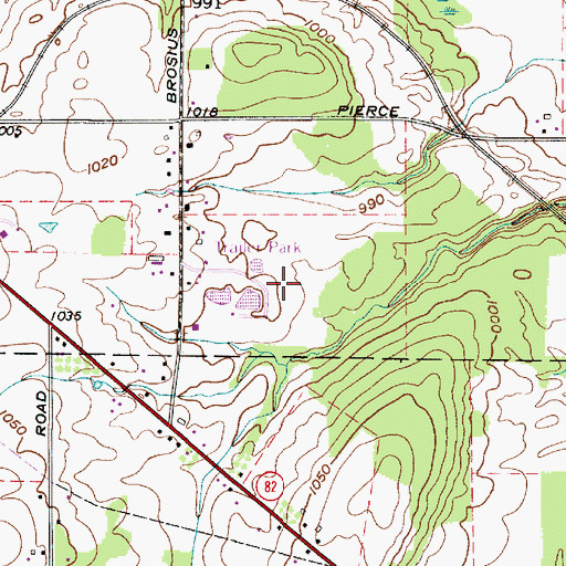 Topographic Map of Homestead Manor, OH