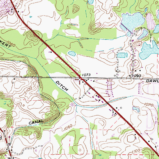 Topographic Map of M And M Mobile Home Park, OH
