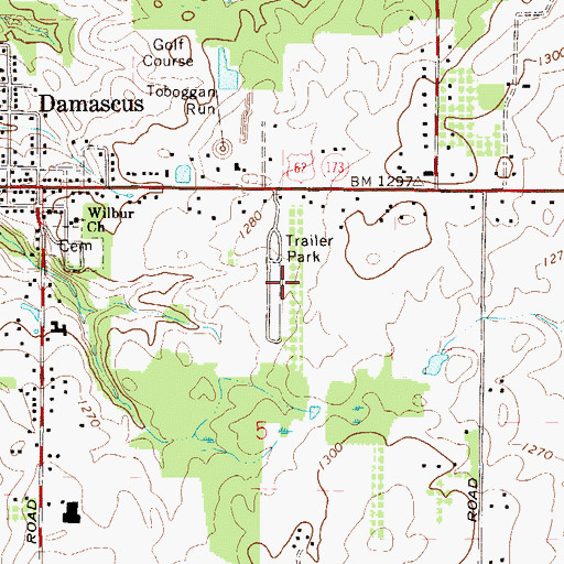Topographic Map of Butler Mobile City, OH