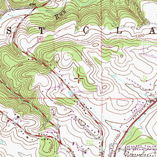 Topographic Map of Santa Clara Estates, OH