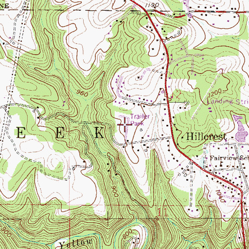 Topographic Map of Sunrise Mobile Home Park, OH