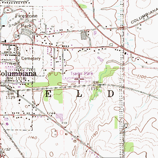 Topographic Map of Lynn Mobile Manor, OH