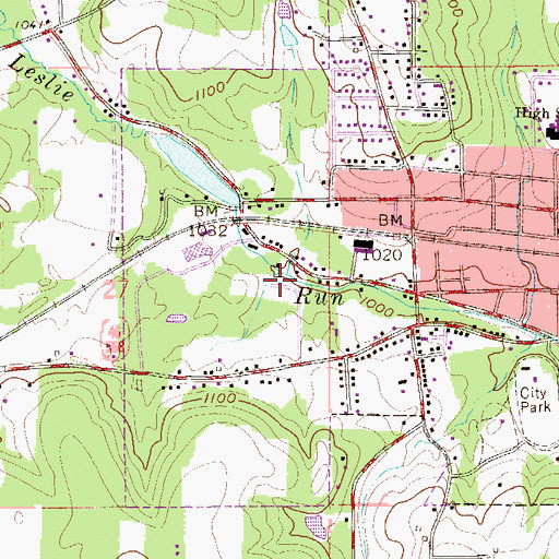 Topographic Map of Clearwood Court, OH