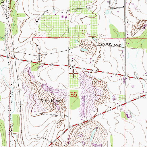 Topographic Map of Sunshine Mobile Home Park, OH