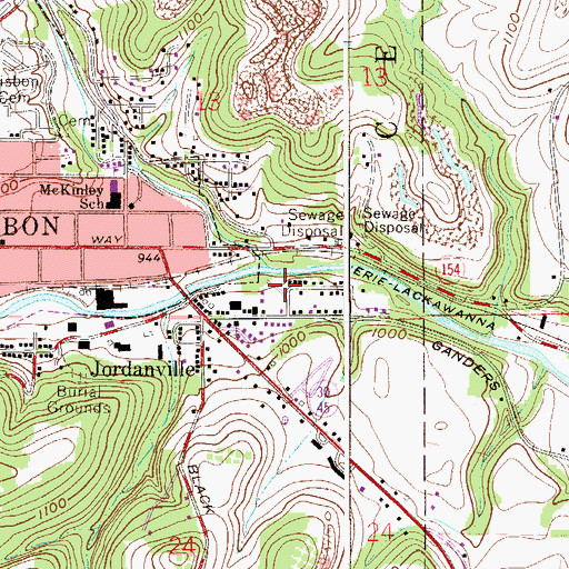 Topographic Map of Beaver Creek Mobile Village, OH