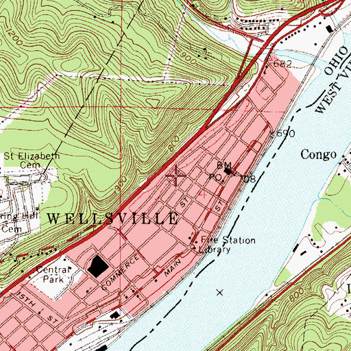 Topographic Map of Graves Trailer Park, OH