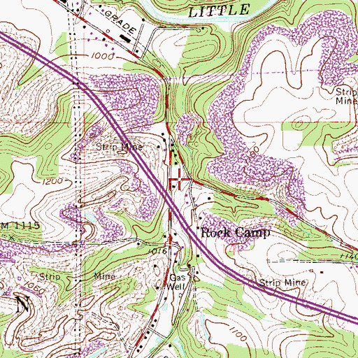 Topographic Map of Kam Trailer Park, OH