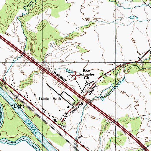 Topographic Map of East Schuyler Miller Cemetery, NY