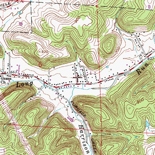 Topographic Map of Rivers of Joy Baptist Church, OH