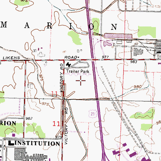 Topographic Map of River Valley Estates, OH